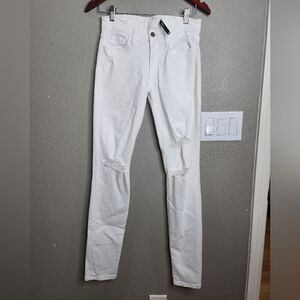 Joe's jeans womens white straight leg jeans